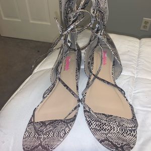Snake print sandals